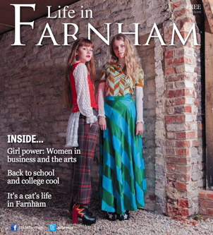 Life in Farnham front cover by Surrey based portrait and fashion photographer James Muller