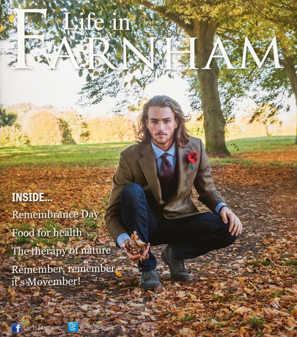 Life in Farnham front cover by Surrey based portrait and fashion photographer James Muller