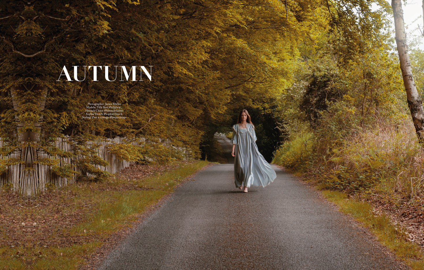 Fashion autumn editorial portrait for 7Roar magazine by Farnham, Surrey based photographer James Muller