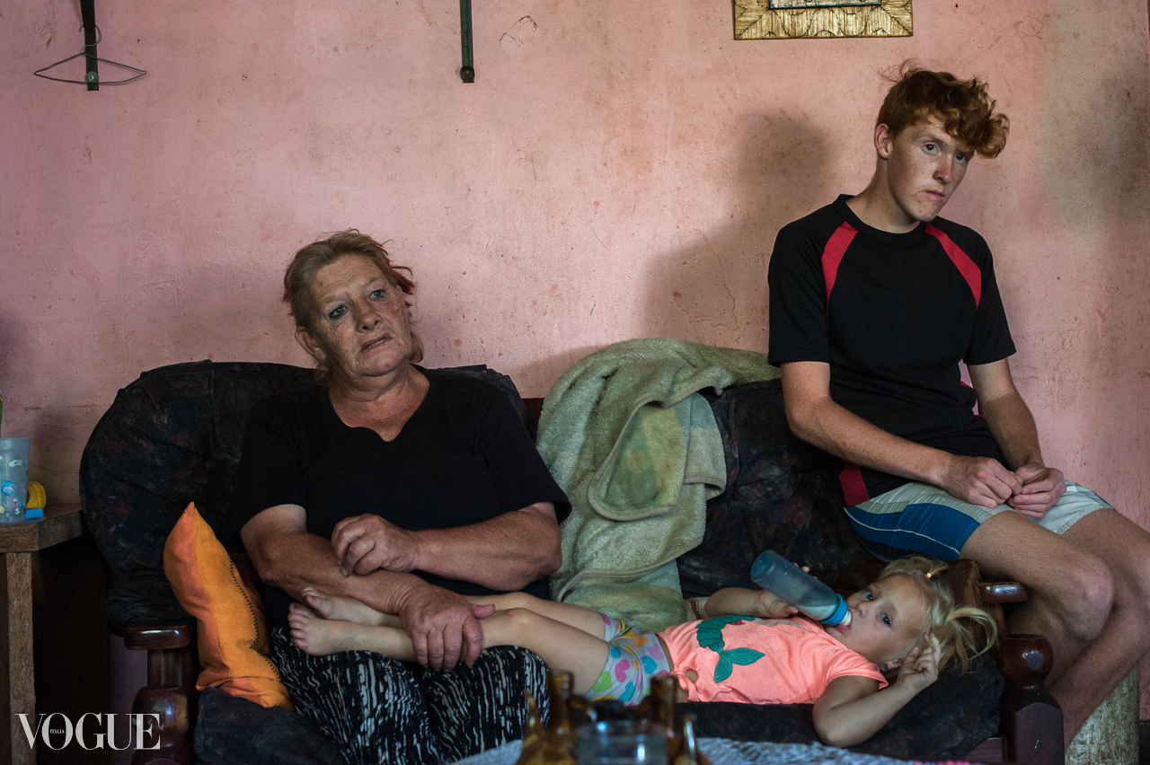 Family portrait for Vogue Italia by Farnham, Surrey based fashion photographer James Muller