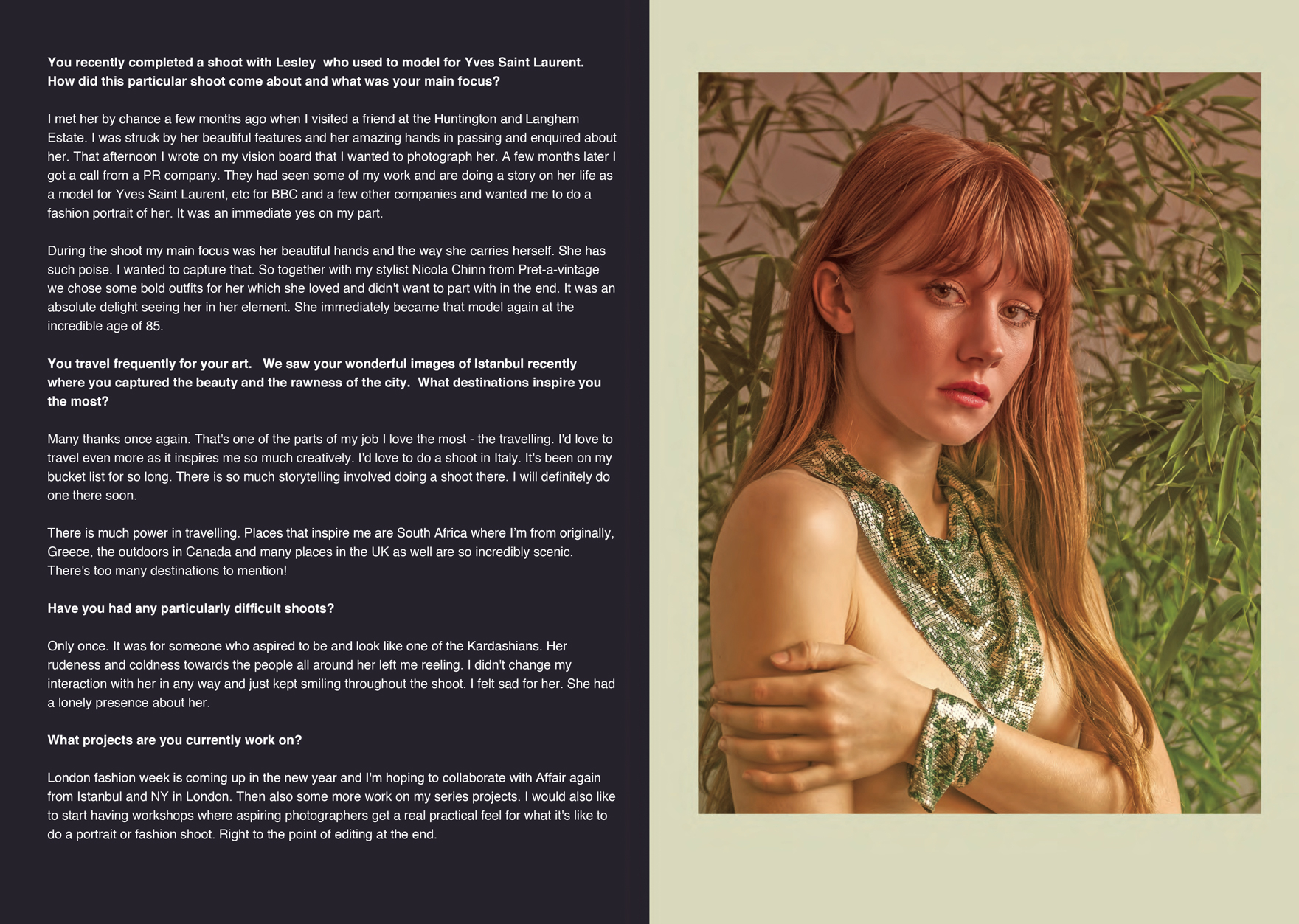 Interview for The Flux Review Magazine with Farnham, Surrey based portrait and fashion photographer James Muller