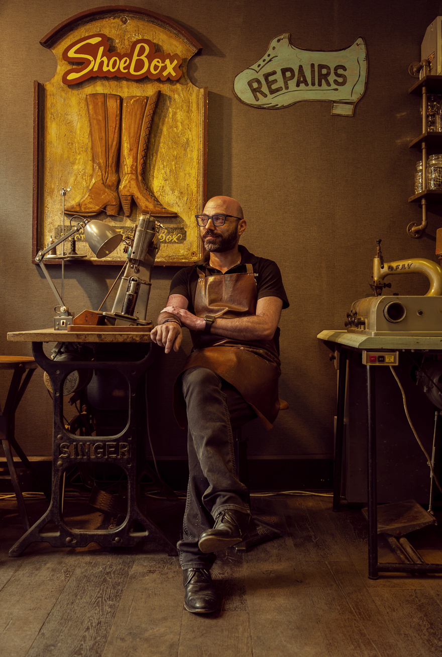 The shoemaker. Fine art photography by Farnham, Surrey based portrait and fashion photographer James Muller