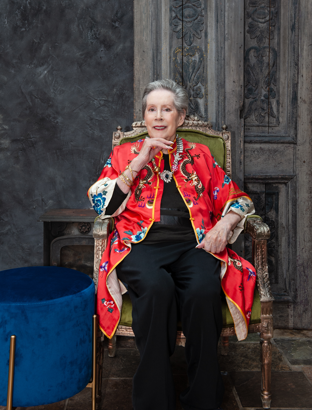 The Times front cover. Former Yves Saint Laurent and Dior model Leslie MacLennnan rediscovered in care home by fashion photographer James Muller