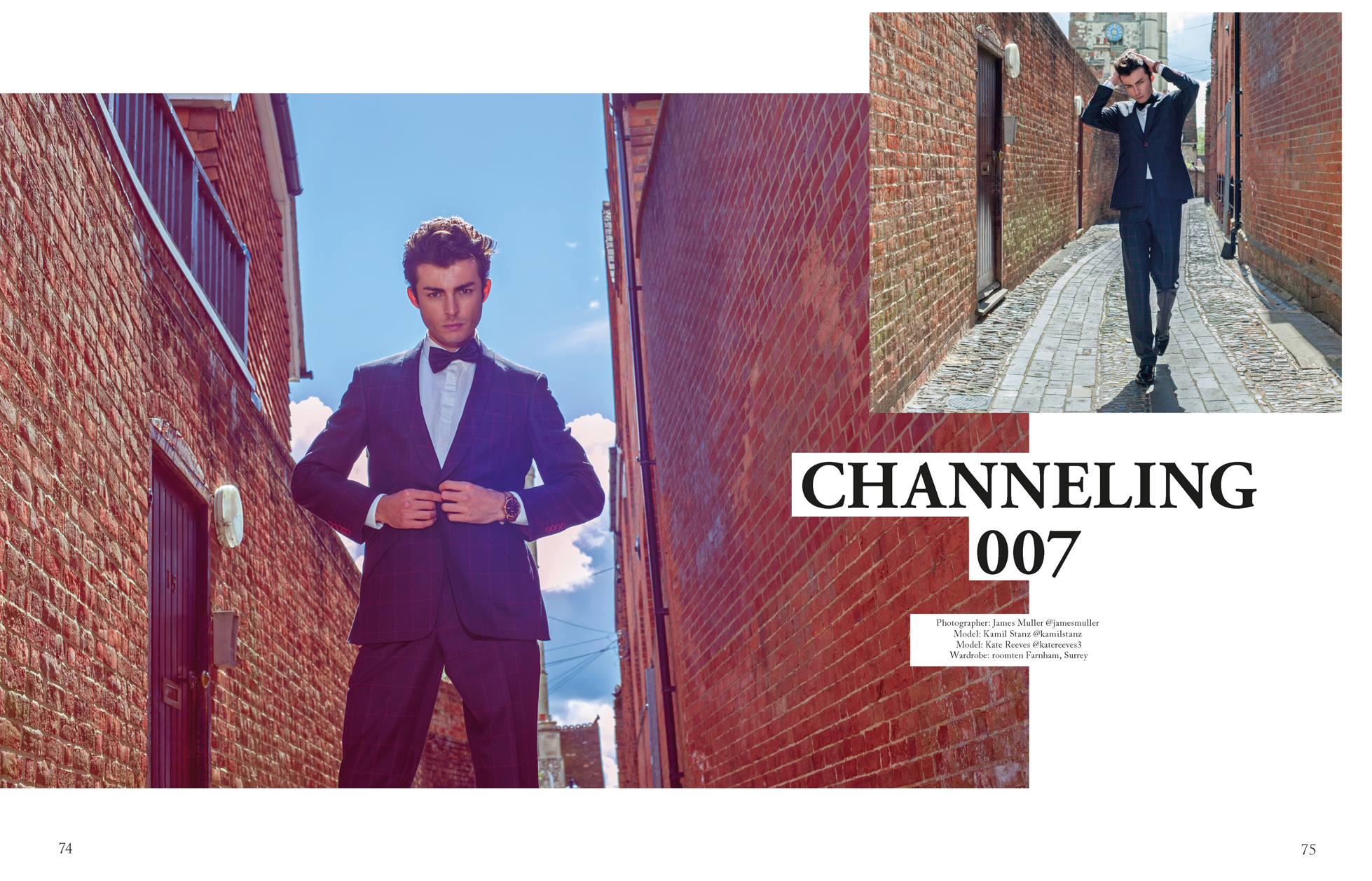 Fashion editorial portrait for LaPalme magazine by Farnham, Surrey based photographer James Muller